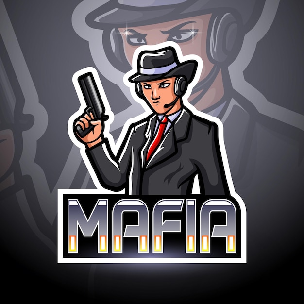 Mafia esport logo mascot design