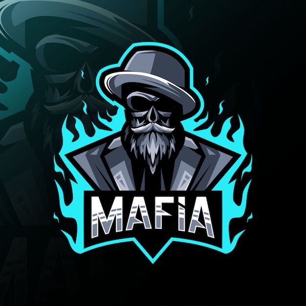 Mafia mascot logo esport design