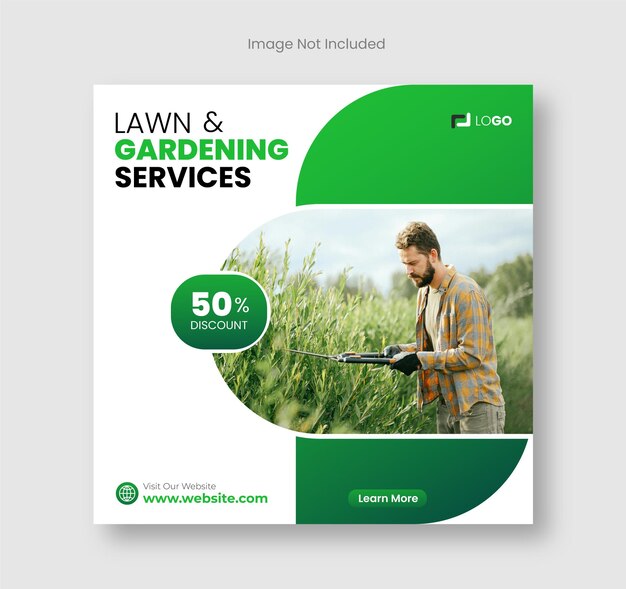 Vector a magazine cover for lawn and garden service