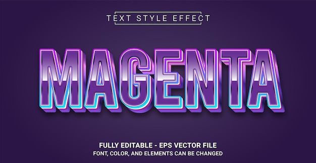 Magenta Text Style Effect Editable Graphic Text Template