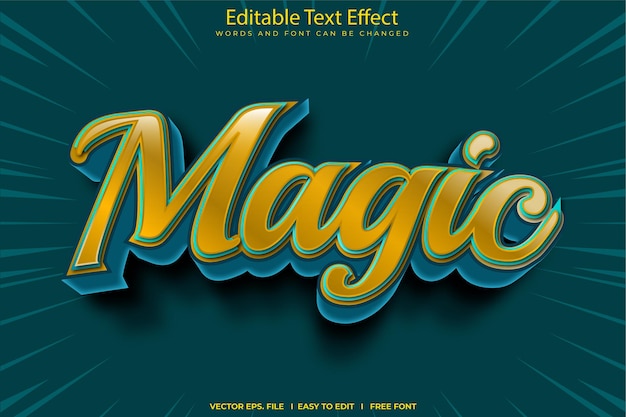 Magic 3d Editable Text Effect