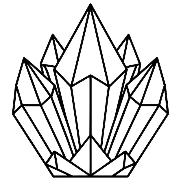 Magic crystal print in vector format