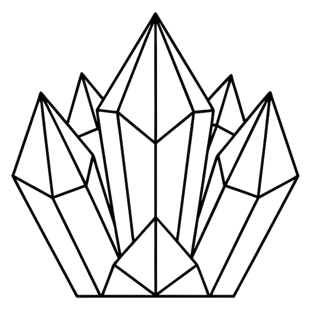 Magic crystal print in vector format