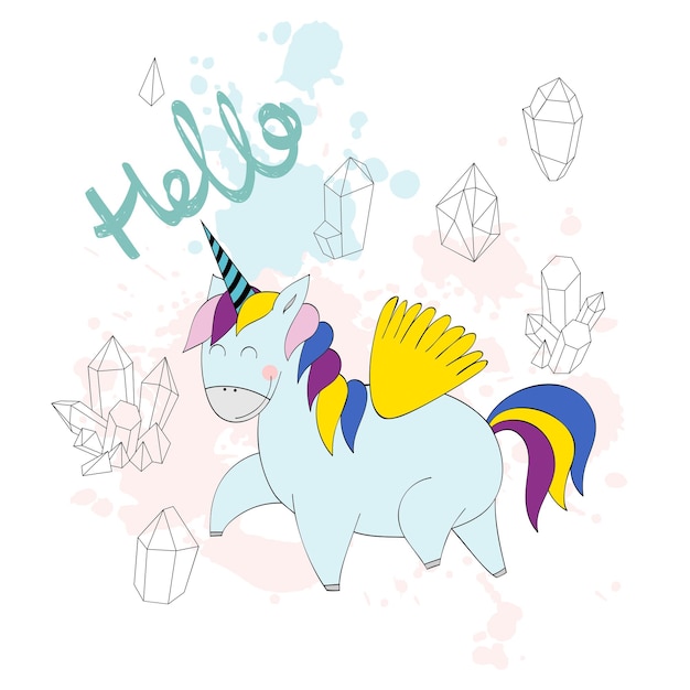 Magic cute unicorn