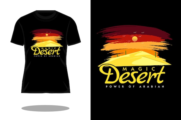 Magic desert retro vintage t shirt design