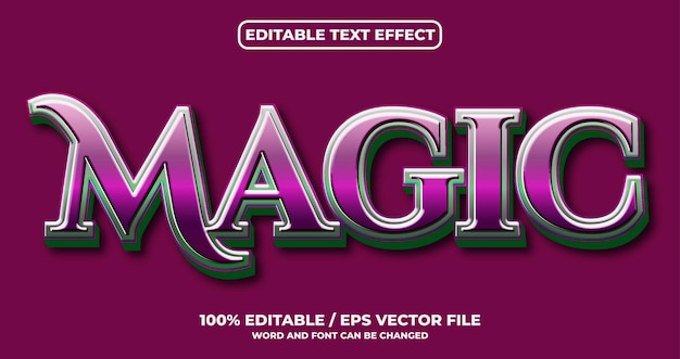 Magic editable text effect