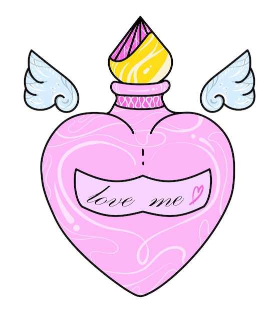 Magic Fantasy Love Potion Style Digital Art Vector