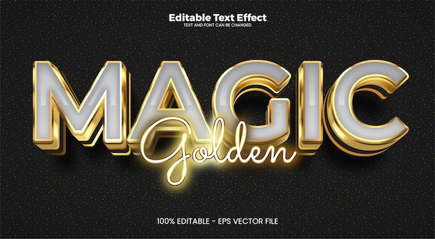 Magic Golden editable text effect in modern trend style