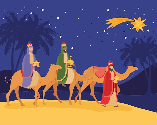 Magic kings in camels