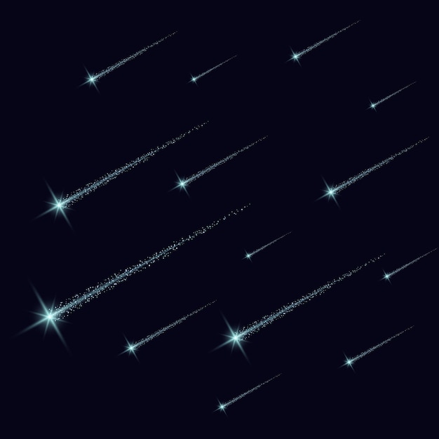 Magic light glow effect stars bursts with sparkles isolated on transparent background. Light trace