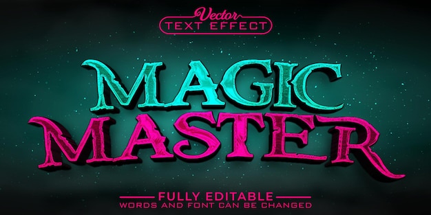 Magic Master Vector Editable Text Effect Template