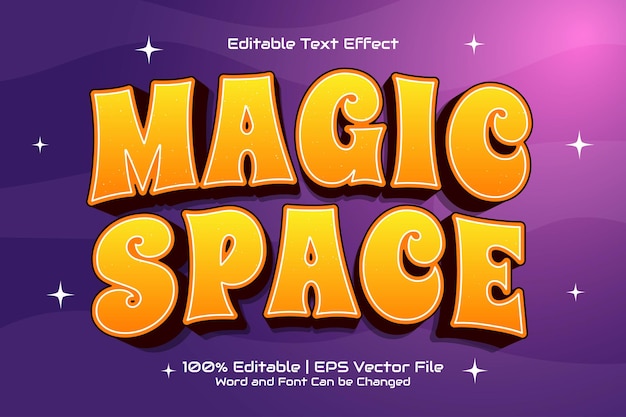 Magic Space Editable Text Effect Cartoon Game style