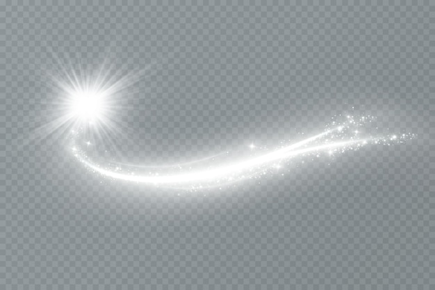 Magic spiral with sparkles.White light effect.Glitter particles with lines.Swirl effect