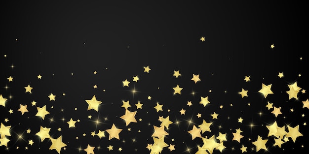 Magic stars vector overlay Gold stars scattered