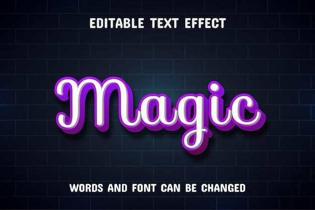 Magic text editable text effect