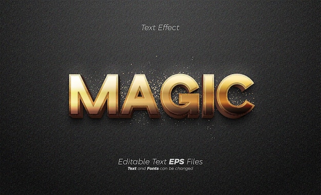 Magic text effect with luxury gold