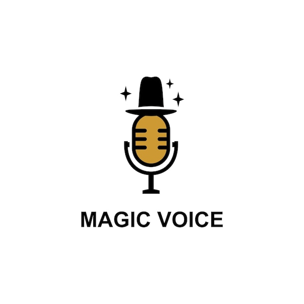 magic voice podcast logo design