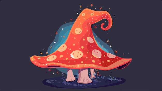 Magic Witch Hat with Fly Agaric Decoration