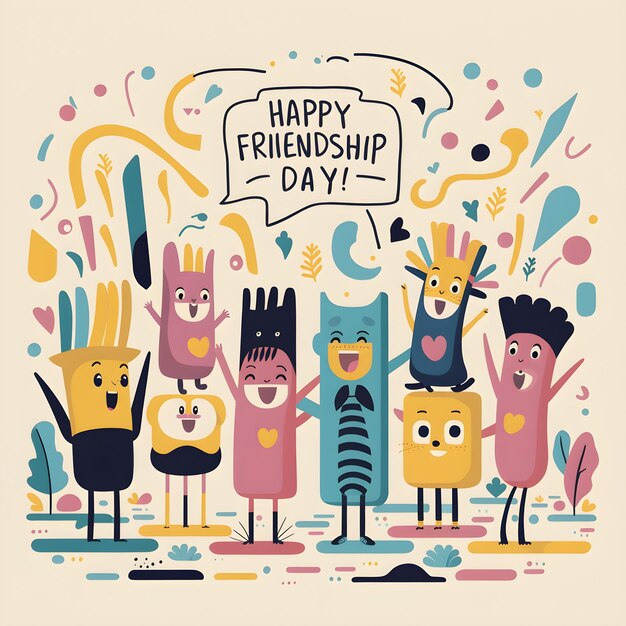 Vector magical and brilliant friendship day illustration vector graphic