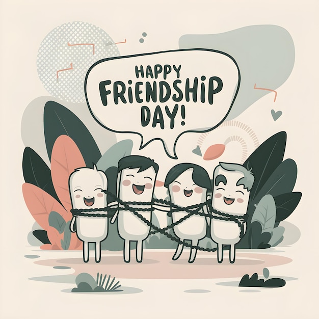 Vector magical and inviting friendship day illustration vector graphic