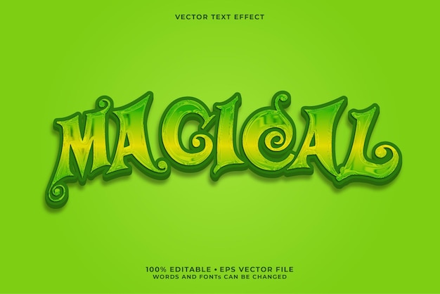 Magical text, editable font effect