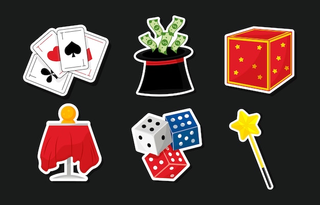 Magician Fantasy Sticker Set Collection Design