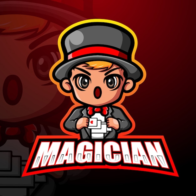 Magician mascot esport illustration