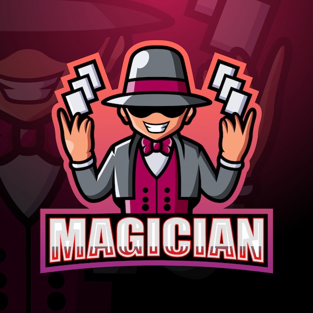 Magician mascot esport illustration