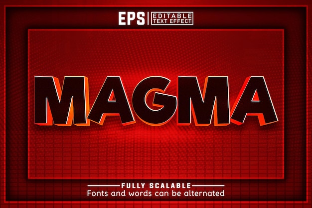 magma 3d Editable text effect