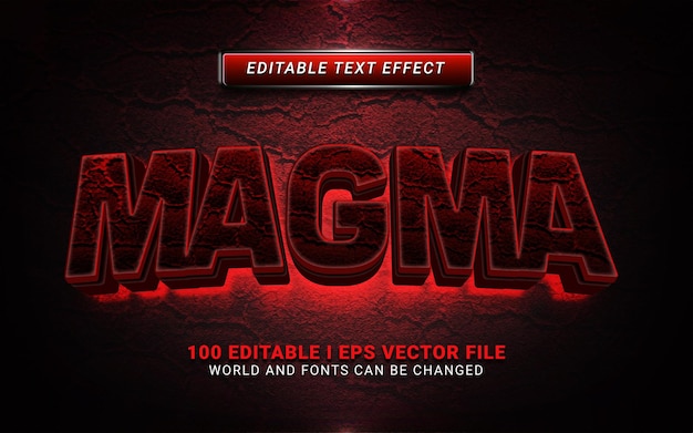 Magma text effect