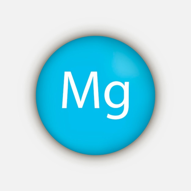 Magnesium Mg mineral vitamin supplement icon Vector illustration