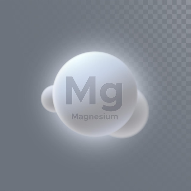 Vector magnesium mineral sign isolated