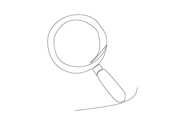 Magnifier zoom tool for science school subject line art