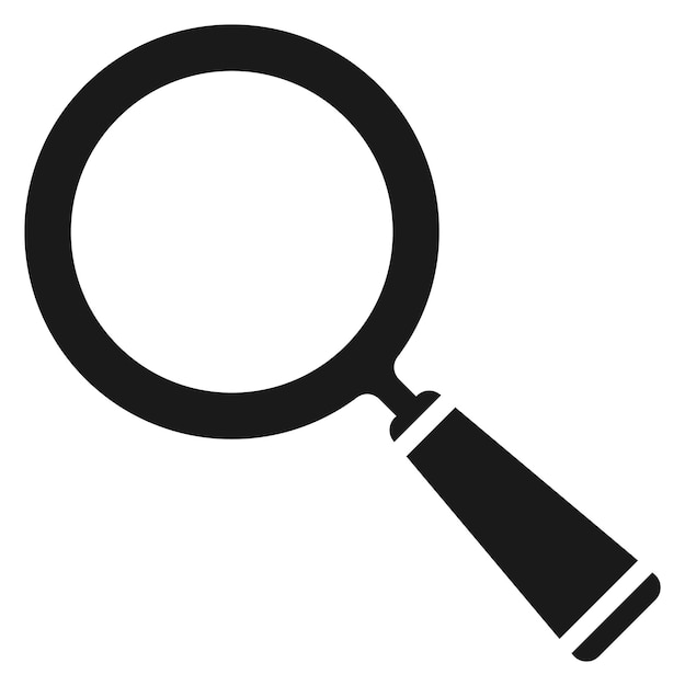 Magnify glass black icon Zoom sign Search symbol