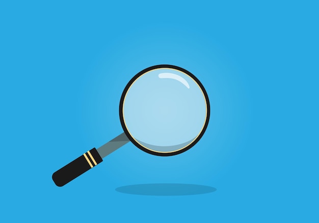 Magnifying glass background in realistic style