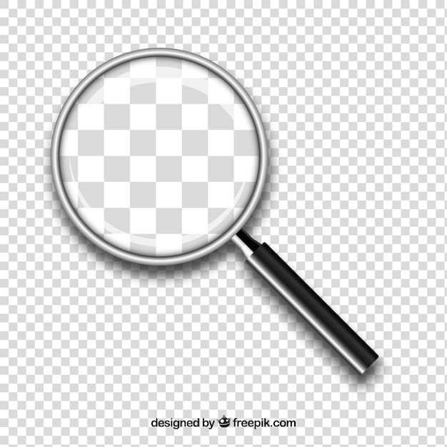 Magnifying glass background in realistic style