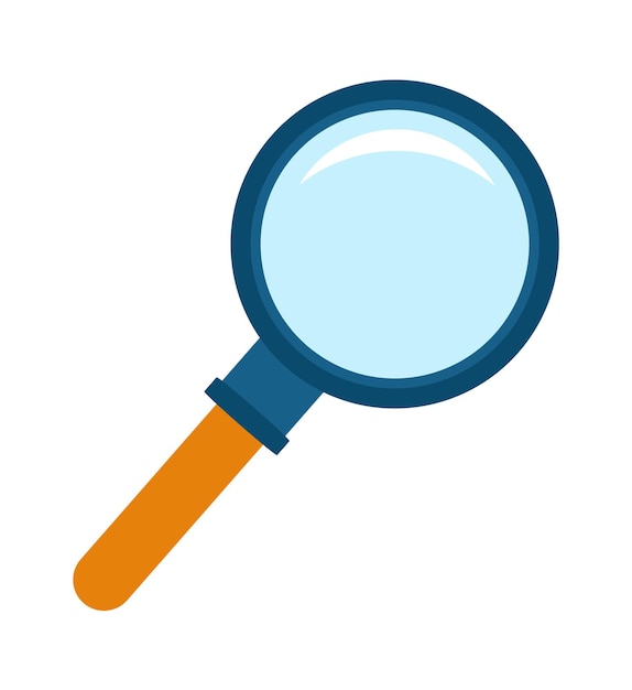 Magnifying glass Chemistry icon Vector illustration