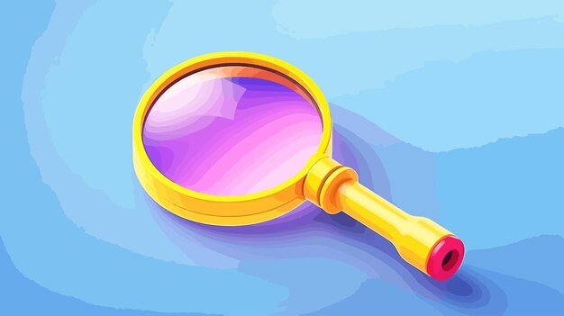 Vector magnifying glass discovery research search analysis