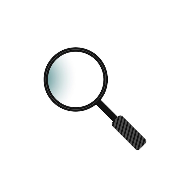 Magnifying glass icon loupe symbol flat design template vector illustration