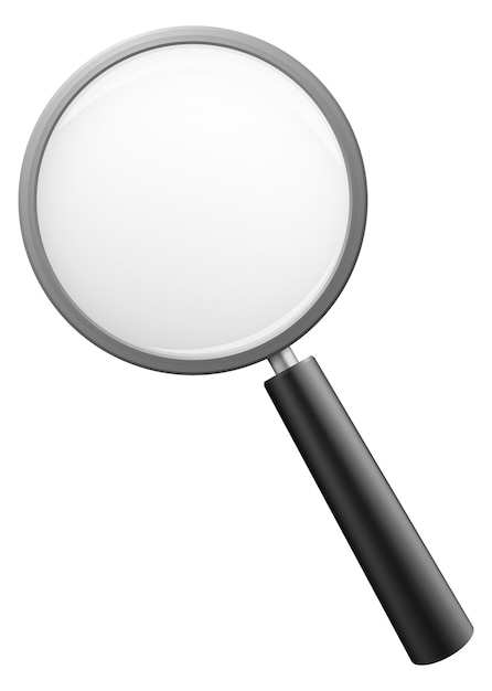 Magnifying glass icon Realistic optic tool Search symbol