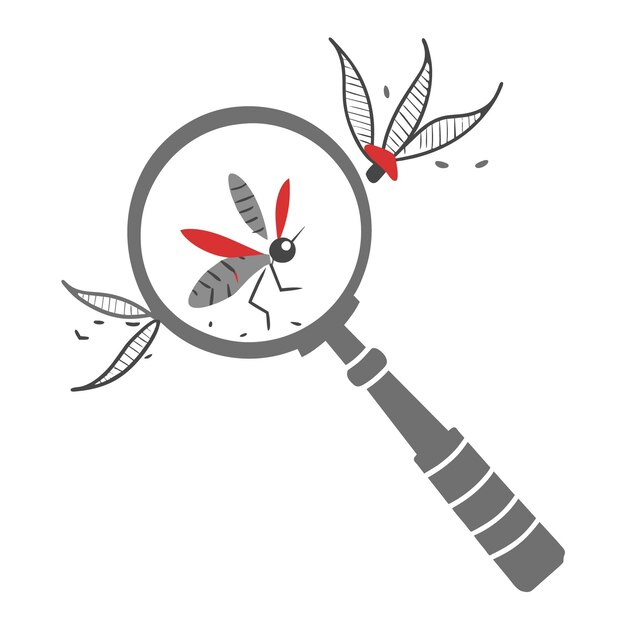 Vector magnifying glass icon for technology search