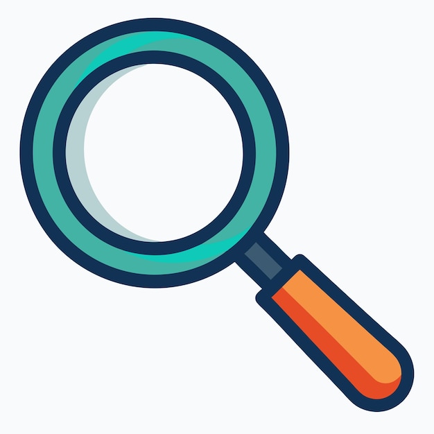 Vector magnifying glass icon vector illustration white background