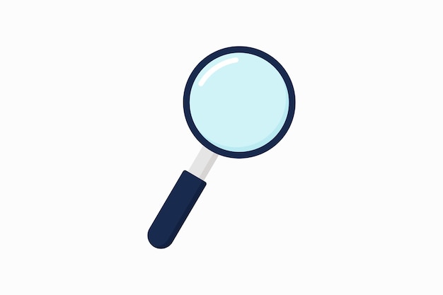 Magnifying glass illustration in flat style