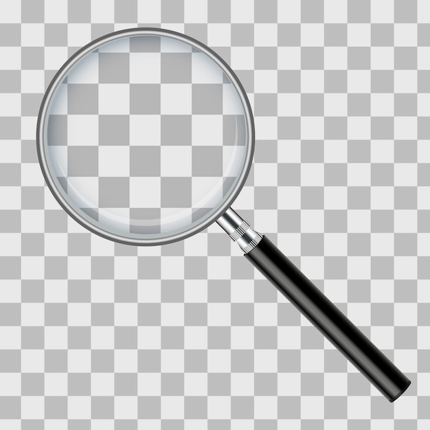 Magnifying glass isolated transparent 