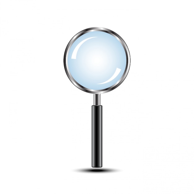 Magnifying glass isolated