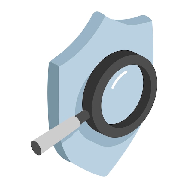 Magnifying glass search with Security Shield