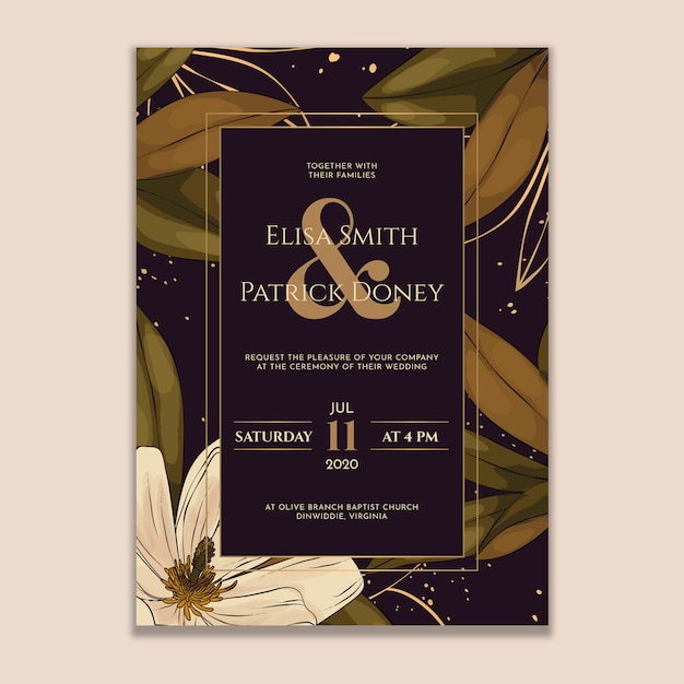 Magnolia Wedding Invitation