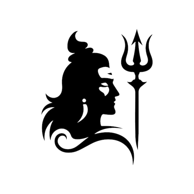 Vector mahadev silhouette vector illustration art