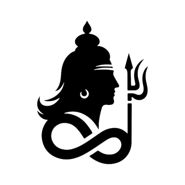 Vector mahadev silhouette vector illustration art