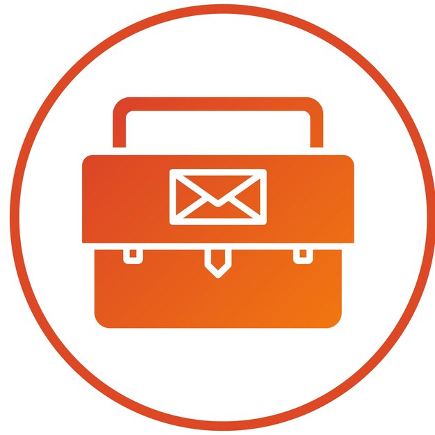 Vector mail bag icon style